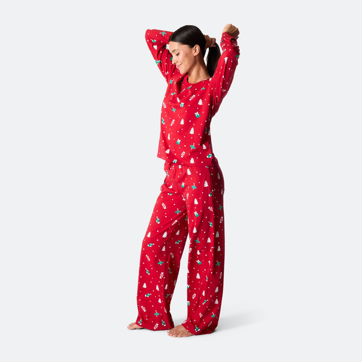 Women's Red Christmas Ornament Christmas Pyjamas