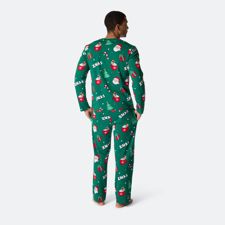 Men's Green Xmas Christmas Pyjamas