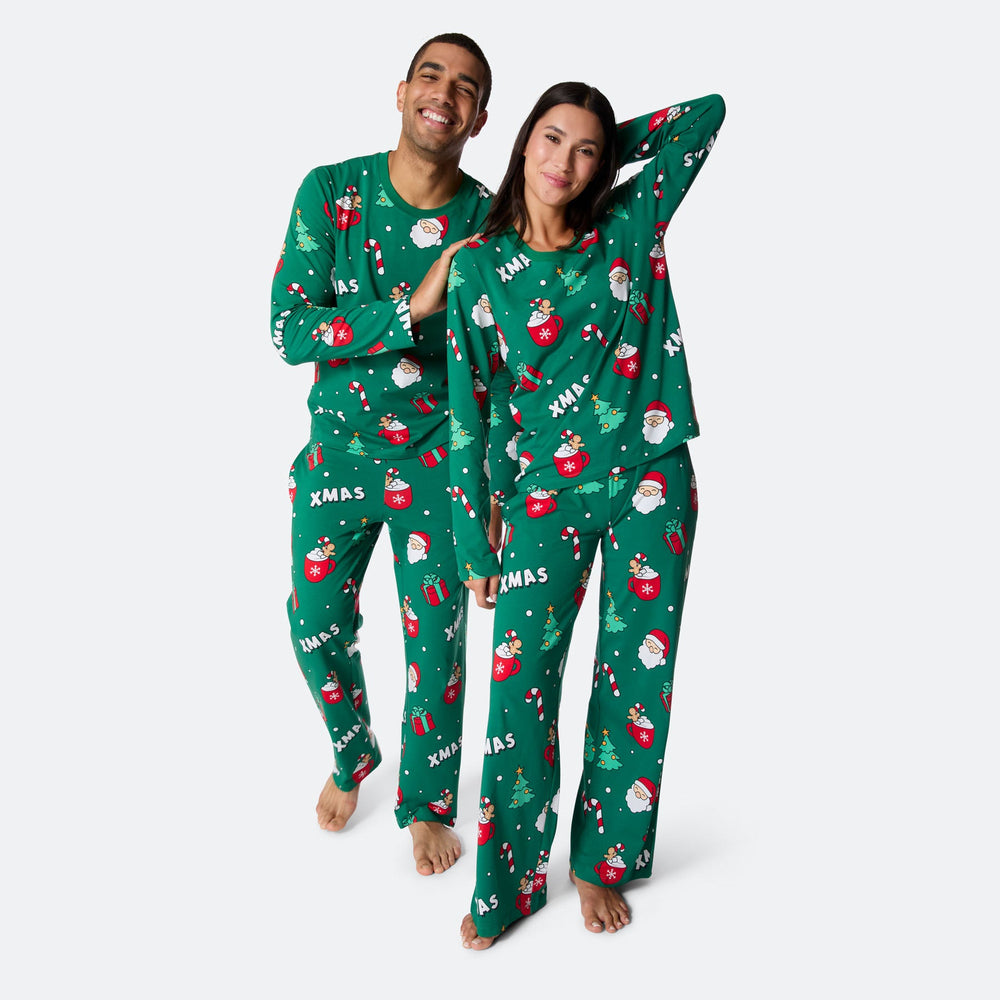 Men's Green Xmas Christmas Pyjamas