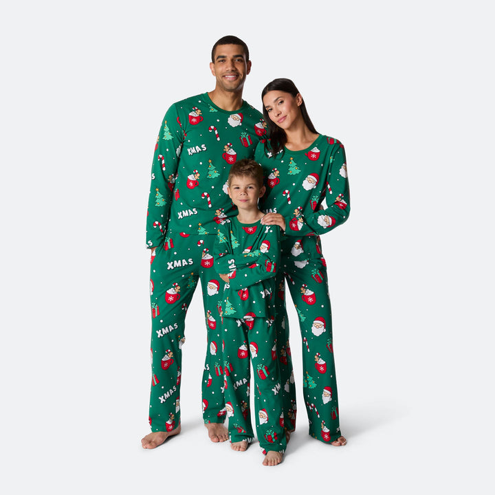 Men's Green Xmas Christmas Pyjamas
