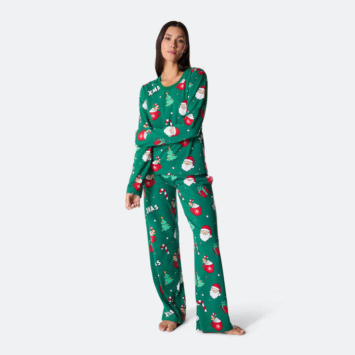 Women's Green Xmas Christmas Pyjamas