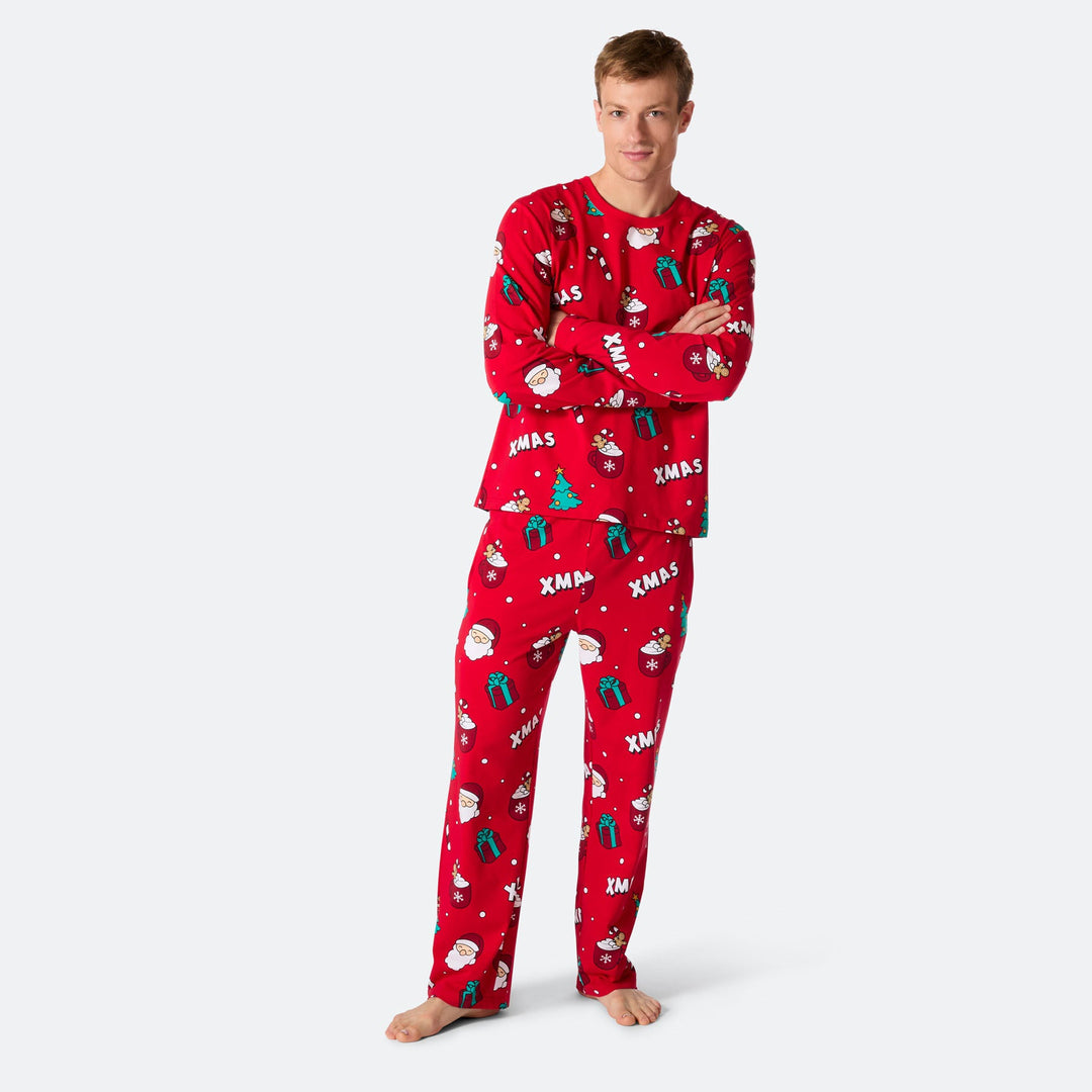 Men's Red Xmas Christmas Pyjamas