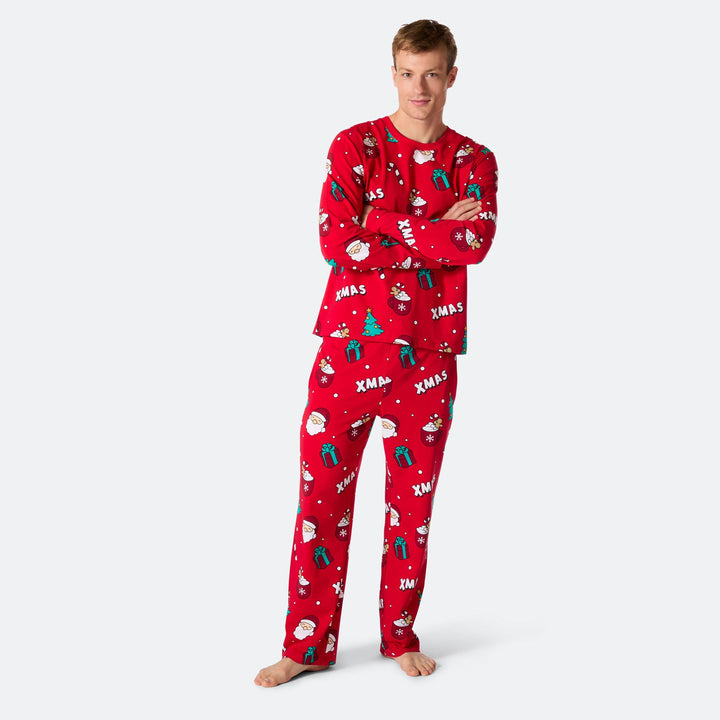 Men's Red Xmas Christmas Pyjamas
