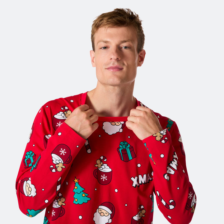 Men's Red Xmas Christmas Pyjamas