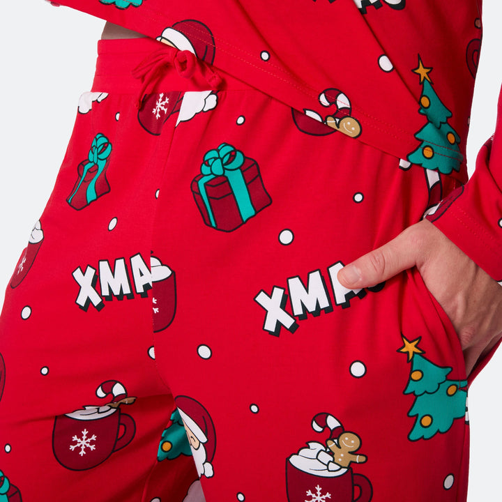Men's Red Xmas Christmas Pyjamas