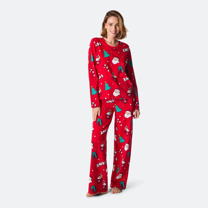 Women's Red Xmas Christmas Pyjamas