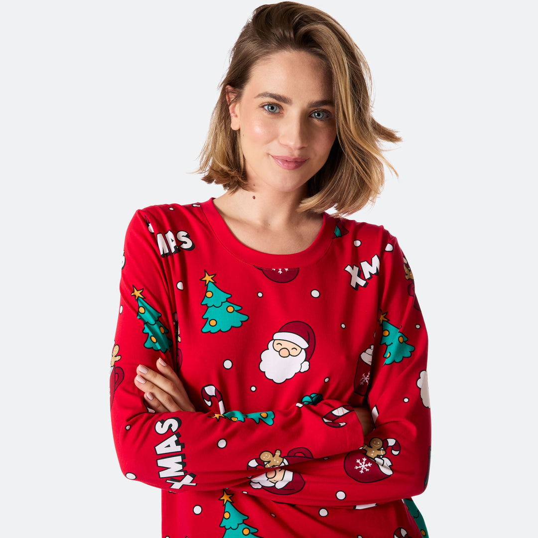 Women's Red Xmas Christmas Pyjamas