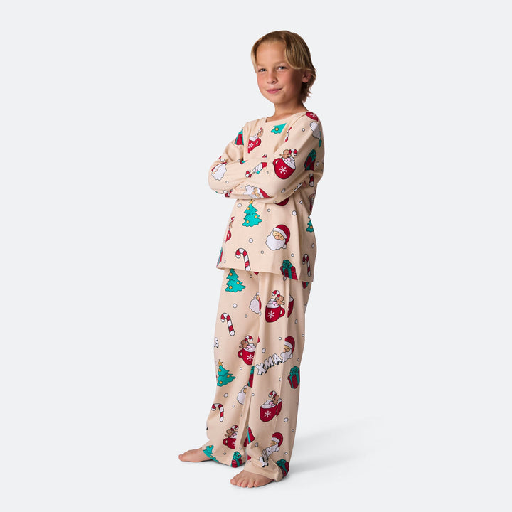Kids' Beige Xmas Christmas Pyjamas