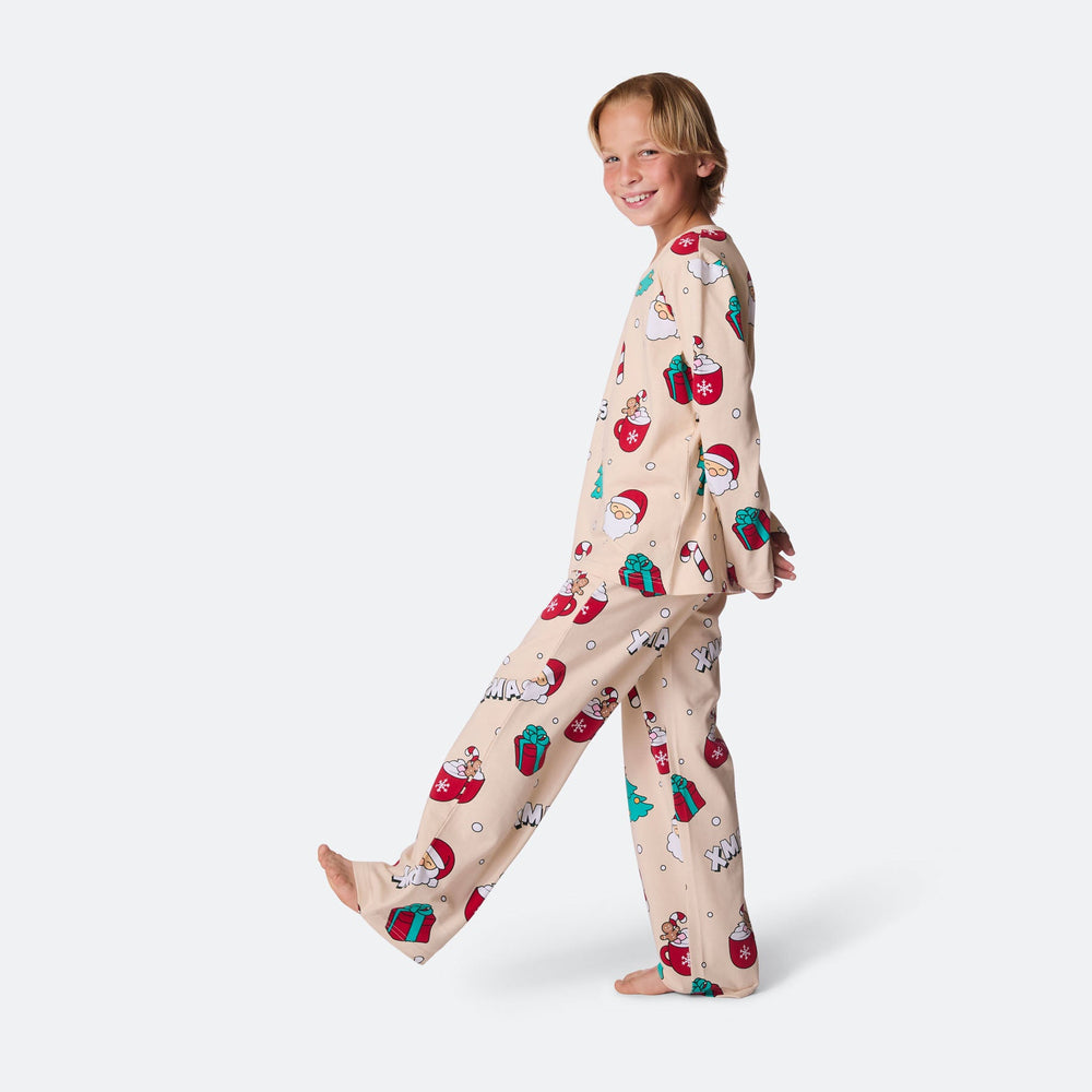 Kids' Beige Xmas Christmas Pyjamas