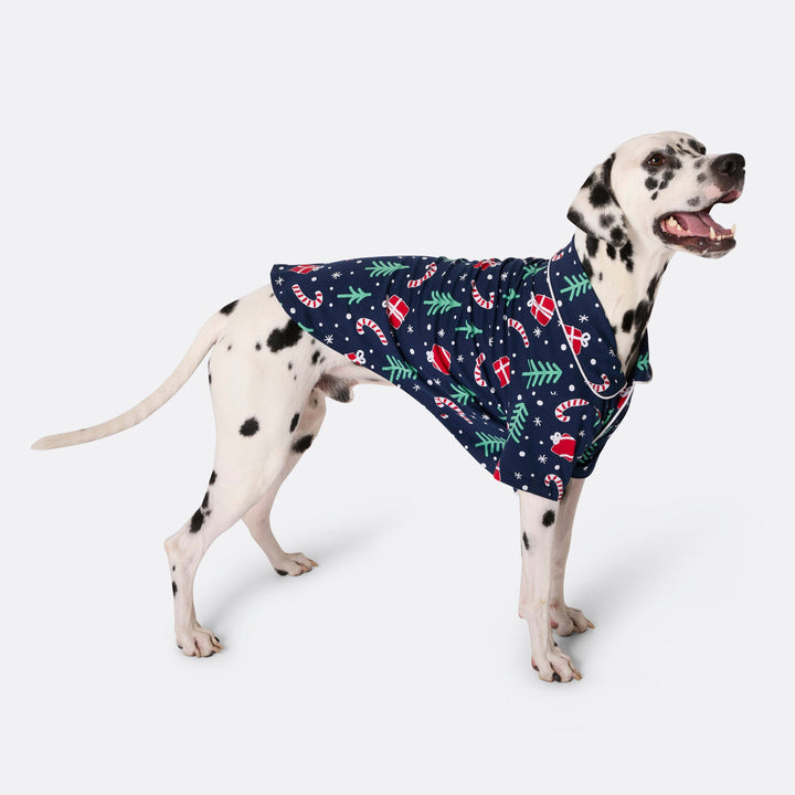 Dogs' Blue Christmas Pattern Christmas Pyjamas