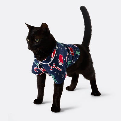 Cats' Blue Christmas Pattern Christmas Pyjamas