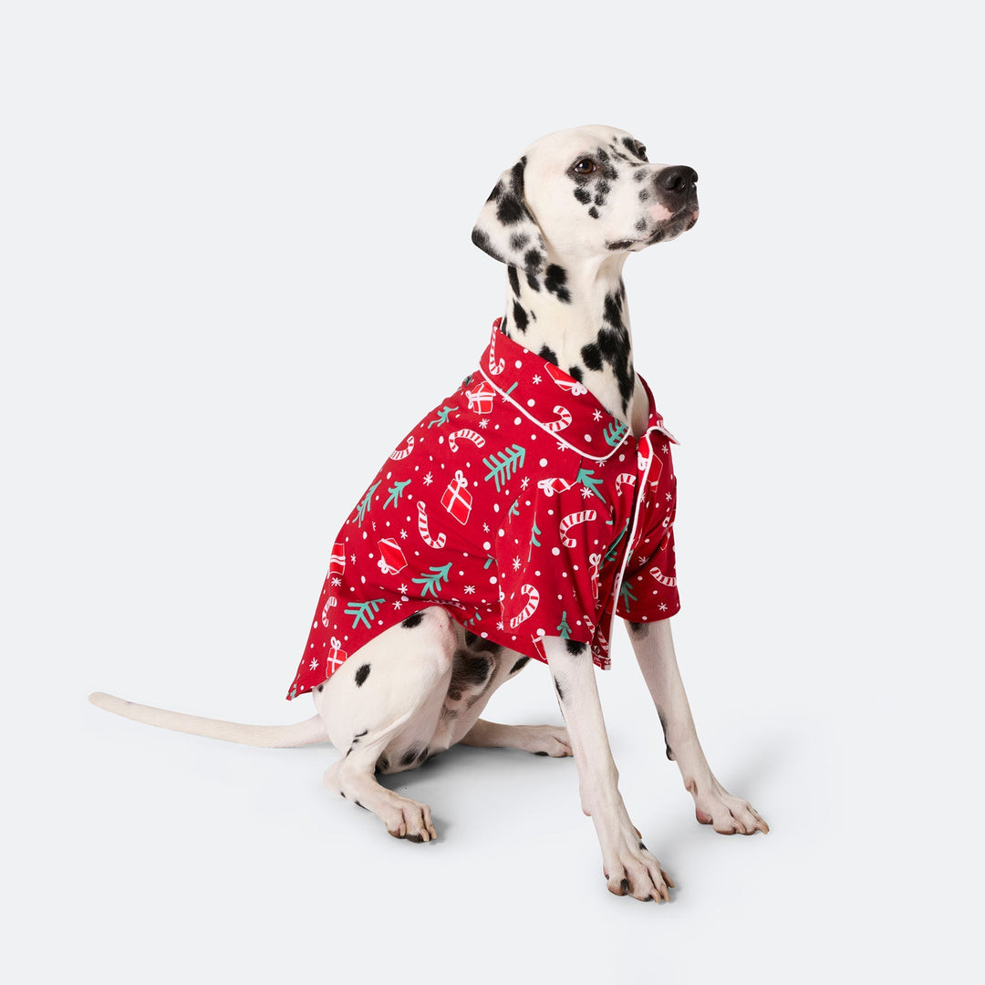 Red Christmas Pattern Christmas Pyjamas Family