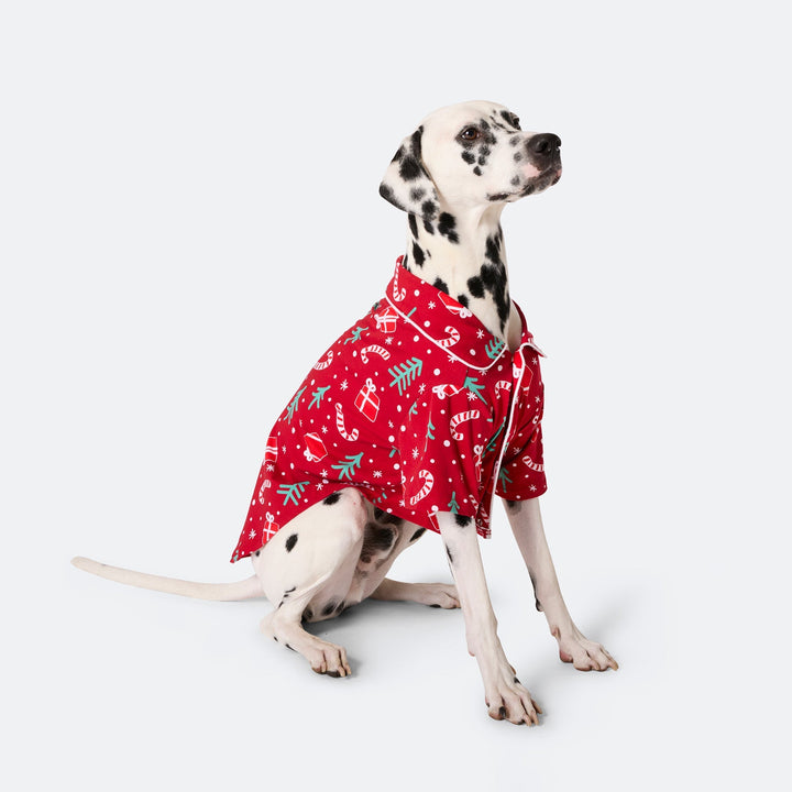 Red Christmas Pattern Christmas Pyjamas Family