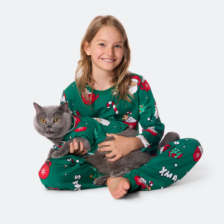 Cats' Green Xmas Christmas Pyjamas