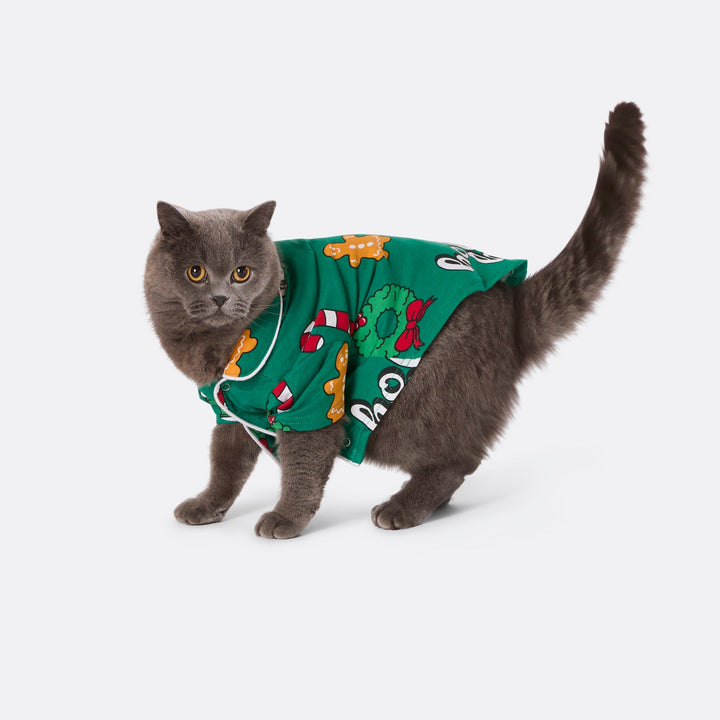 Cats' Green Hohoho Christmas Pyjamas