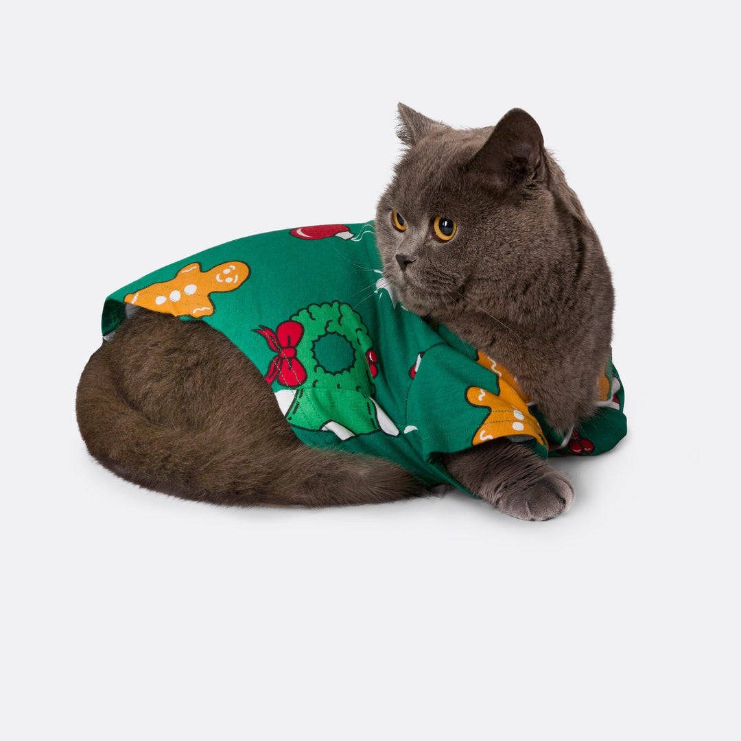 Cats' Green Hohoho Christmas Pyjamas