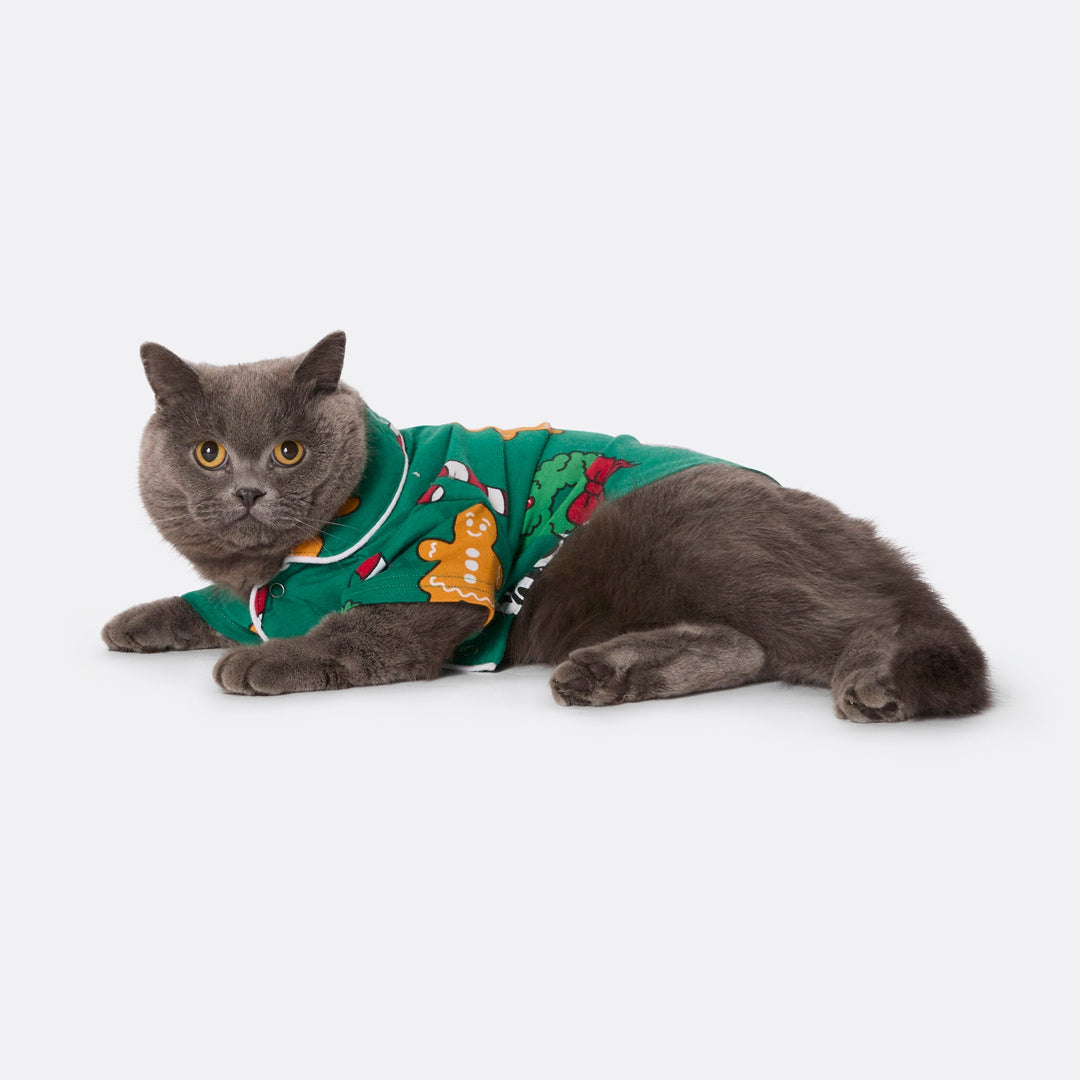 Cats' Green Hohoho Christmas Pyjamas