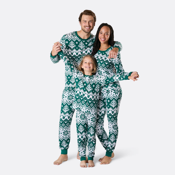 Kids' Green Christmas Knit Christmas Pyjamas