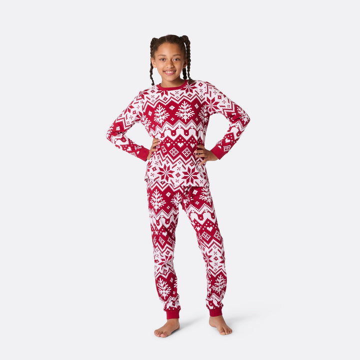 Kids' Red Christmas Knit Christmas Pyjamas