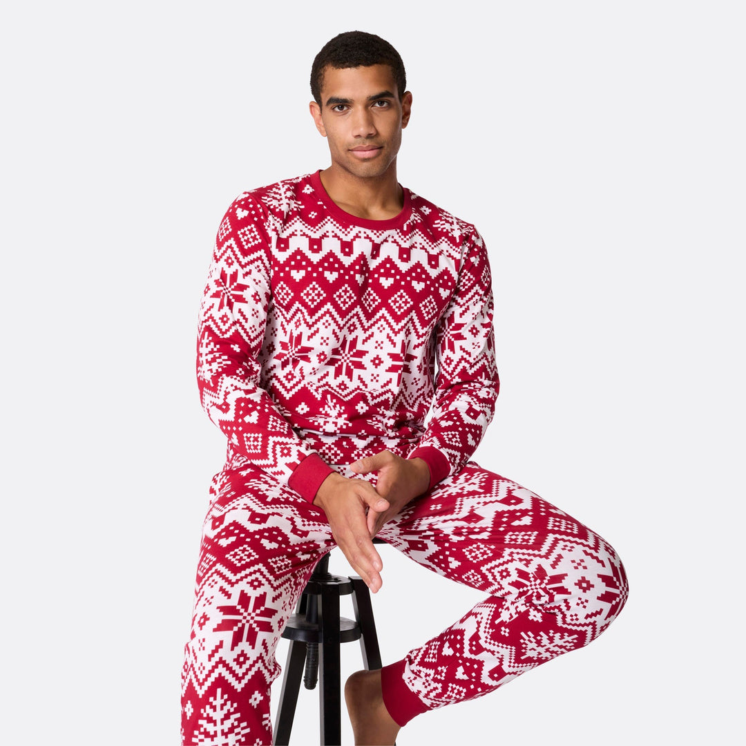 Red Christmas Knit Christmas Pyjamas Family
