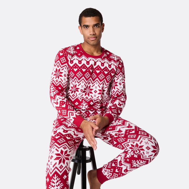 Red Christmas Knit Christmas Pyjamas Family