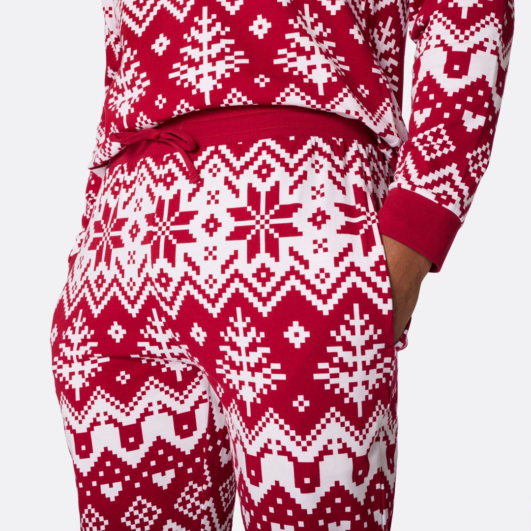 Matching Family Christmas Pyjamas - Red Christmas Knit