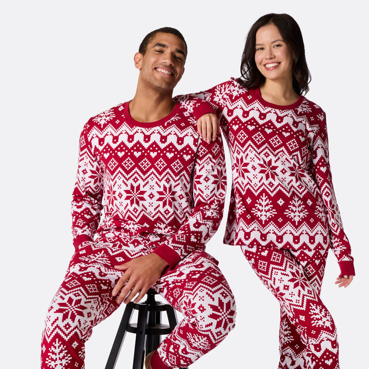 Women's Red Christmas Knit Christmas Pyjamas