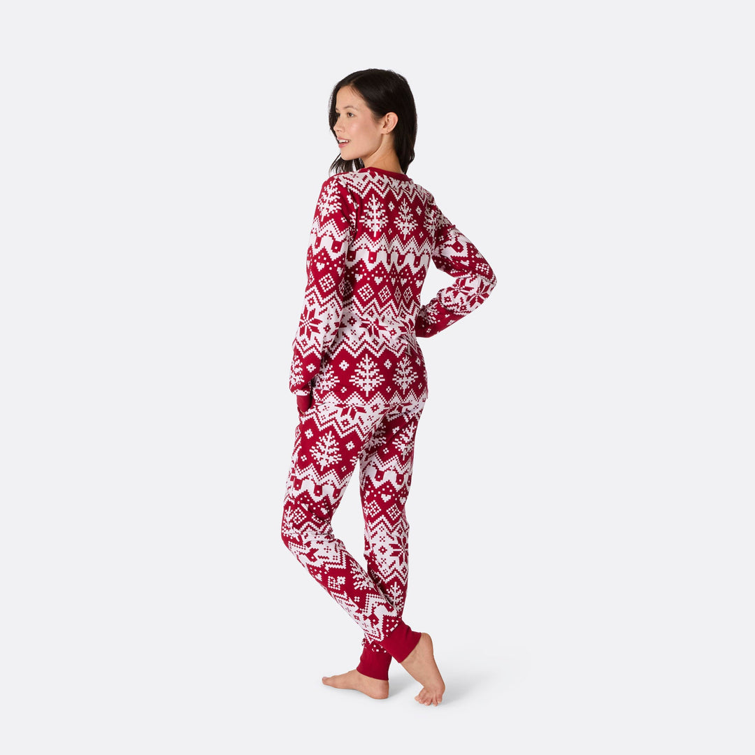 Women's Red Christmas Knit Christmas Pyjamas