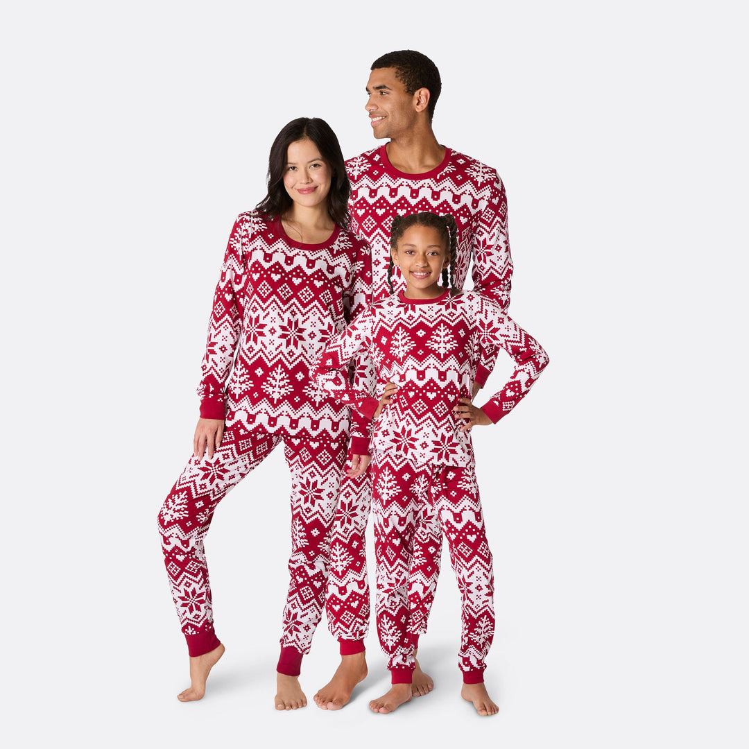 Red Christmas Knit Christmas Pyjamas Family