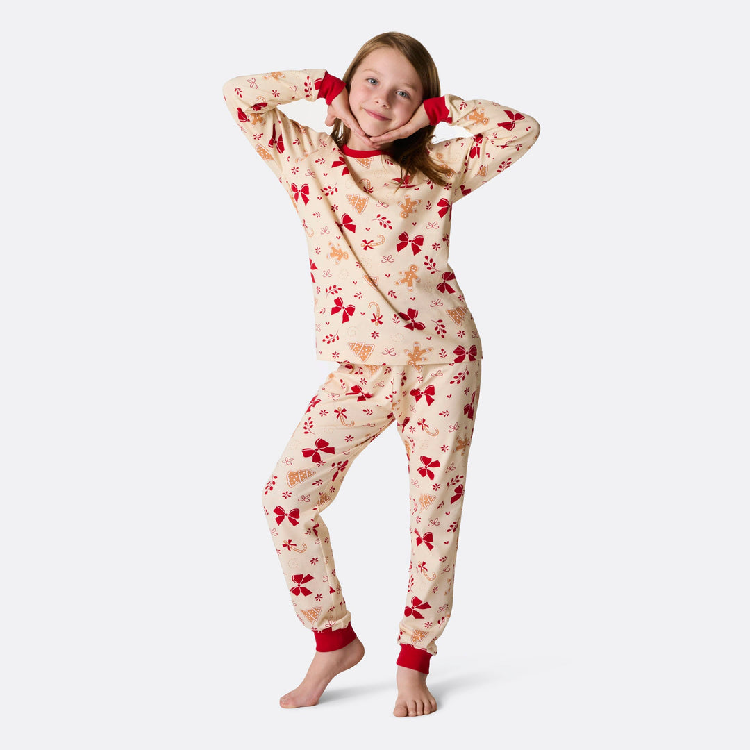 Kids' Gingerbread Christmas Pyjamas