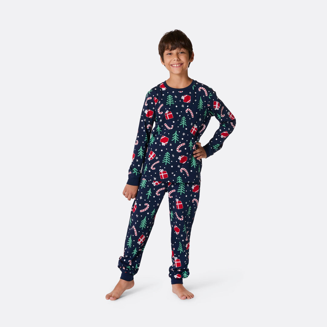 Blue Christmas Pattern Christmas Pyjamas Family