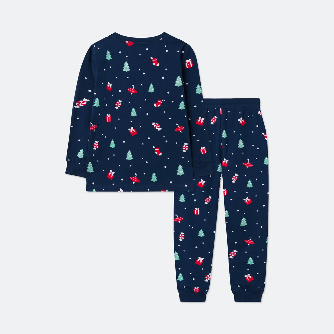 Kids' Blue Christmas Ornament Christmas Pyjamas