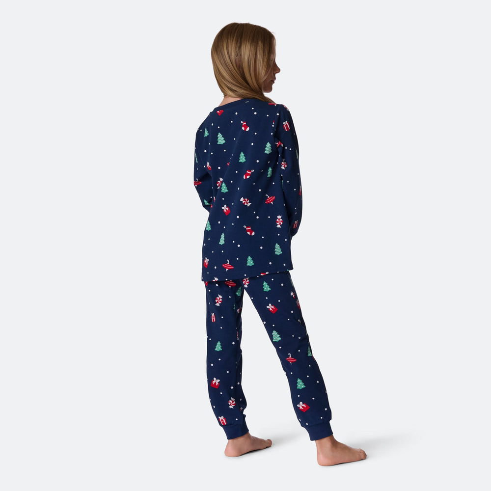 Kids' Blue Christmas Ornament Christmas Pyjamas