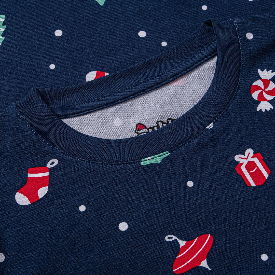Kids' Blue Christmas Ornament Christmas Pyjamas