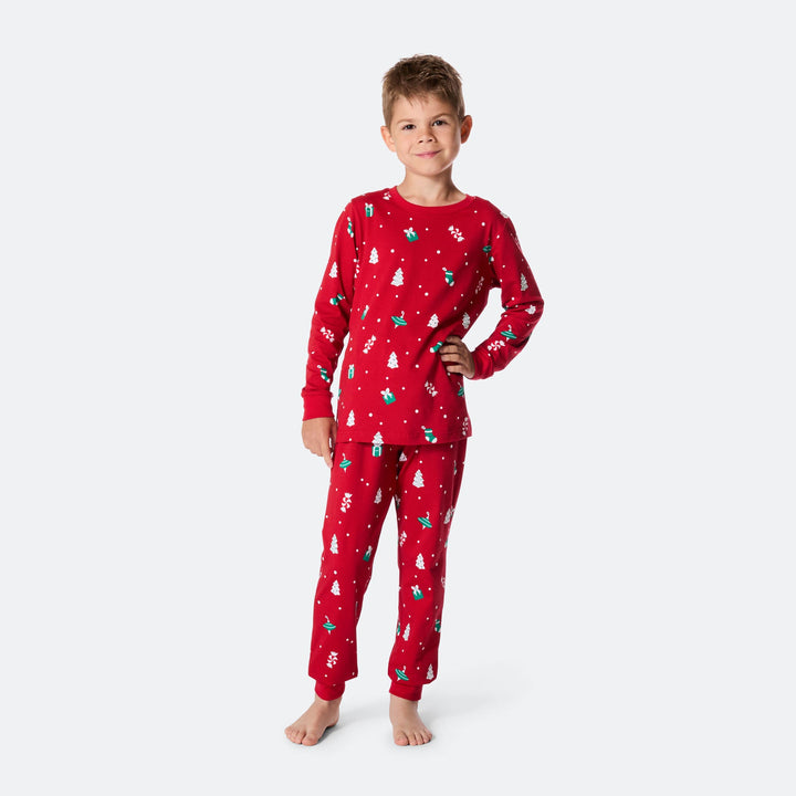 Kids' Red Christmas Ornament Christmas Pyjamas