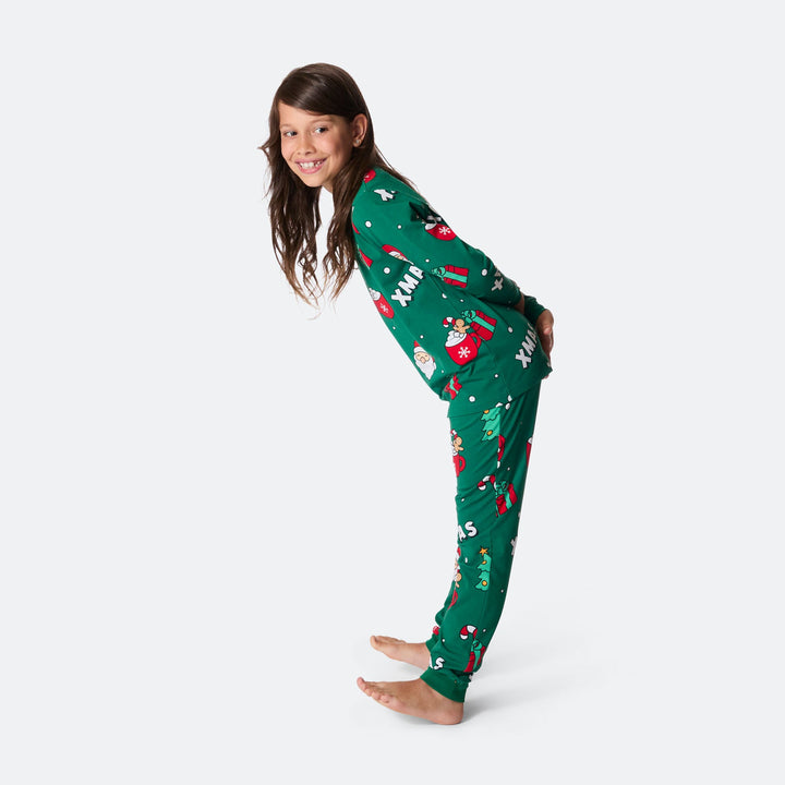 Kids' Green Xmas Christmas Pyjamas