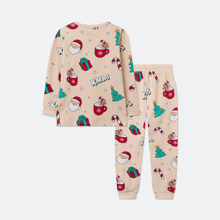 Kids' Beige Xmas Christmas Pyjamas