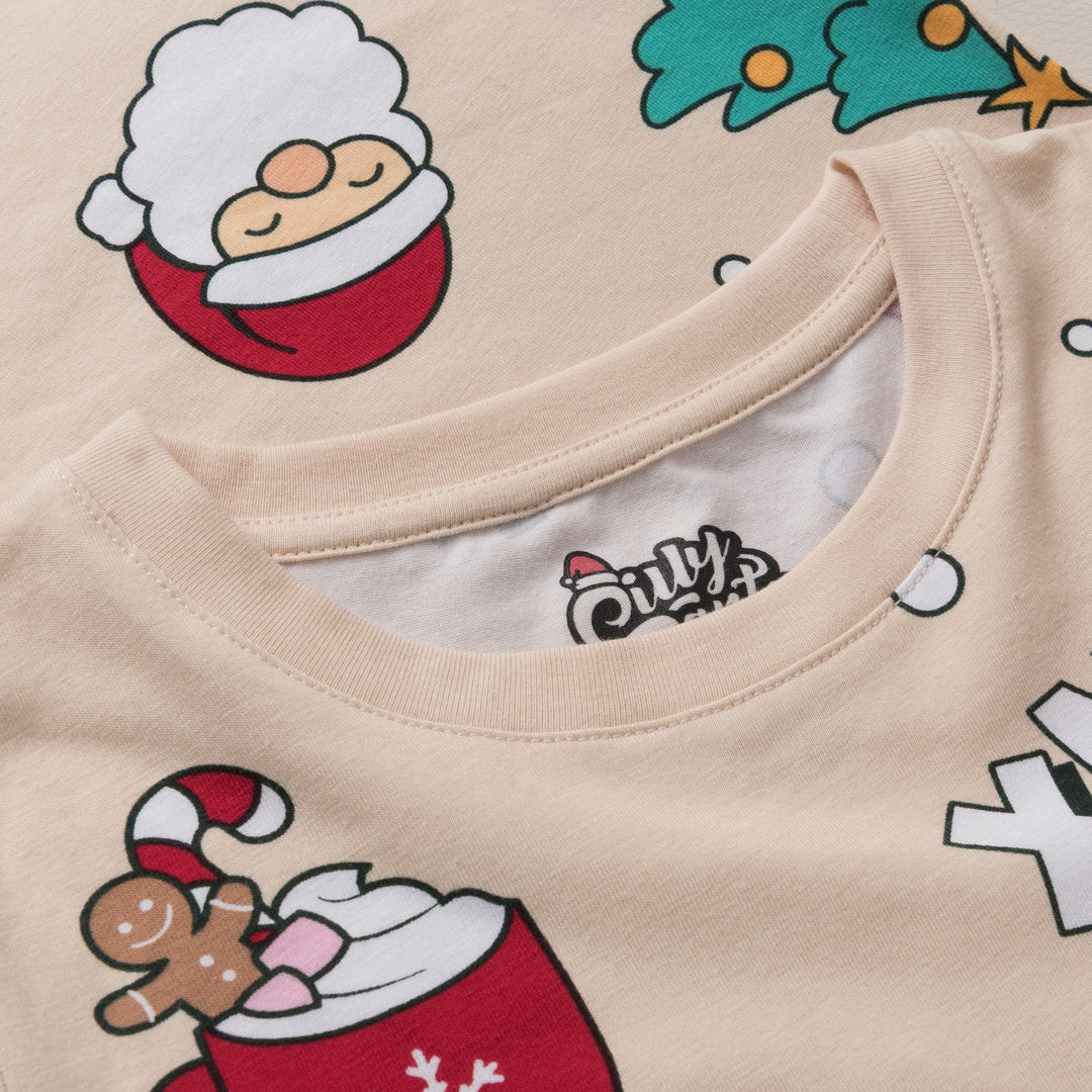 Kids' Beige Xmas Christmas Pyjamas