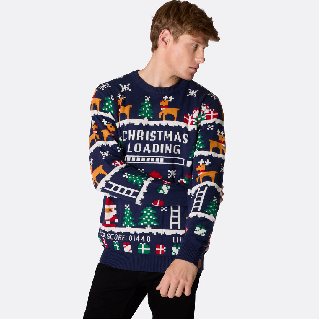 Retro Video Game Matching Family Christmas Sweaters