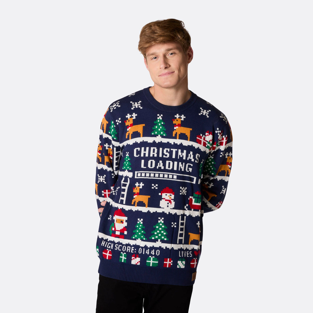 Retro Video Game Matching Family Christmas Sweaters