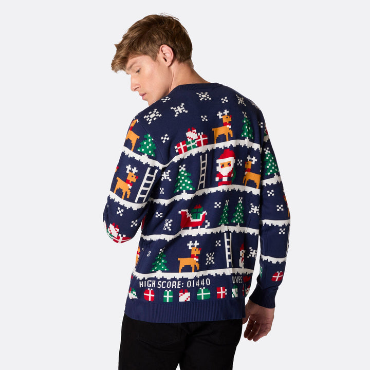 Men's Retro Video Game Christmas Sweater