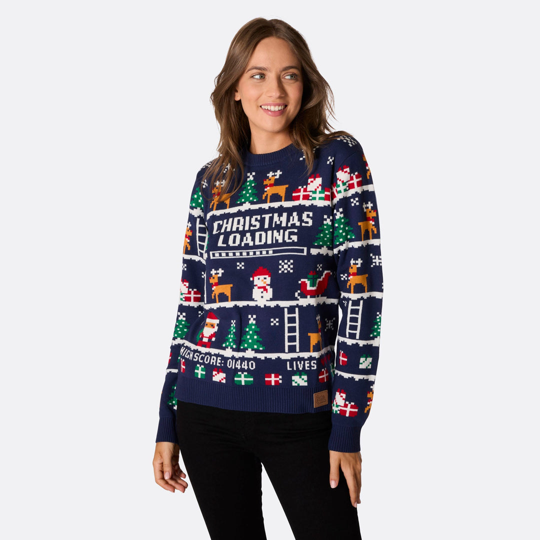 Women's Retro Video Game Christmas Sweater