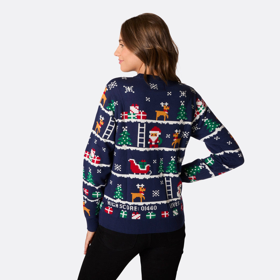 Women's Retro Video Game Christmas Sweater