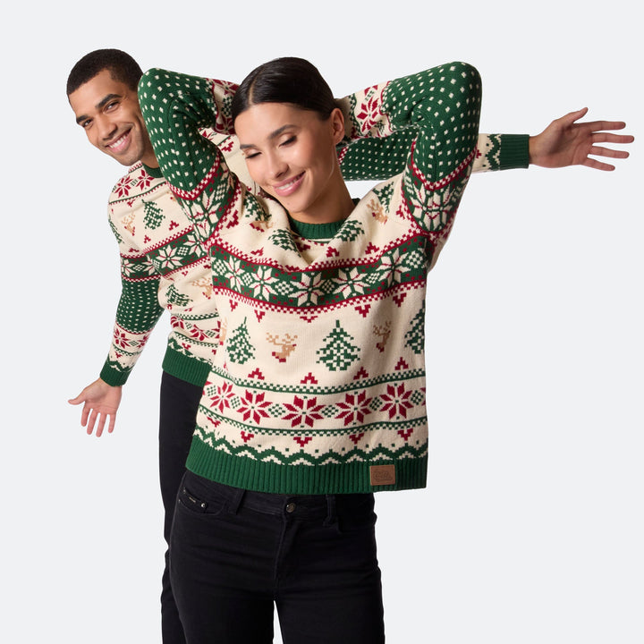 Men's Retro Christmas Tree Christmas Sweater
