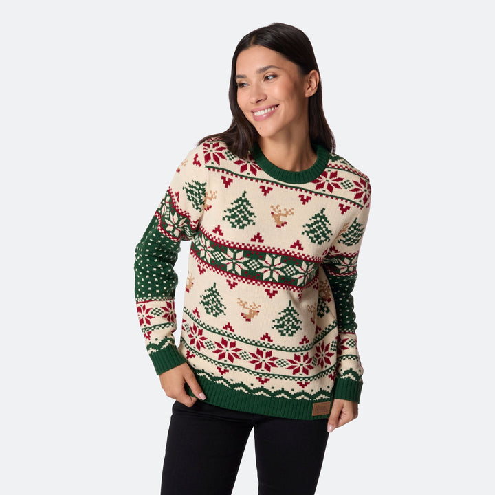 Women's Retro Christmas Tree Christmas Sweater