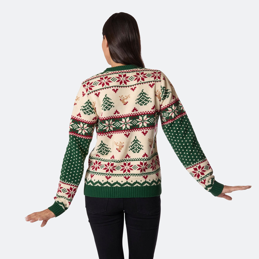 Women's Retro Christmas Tree Christmas Sweater