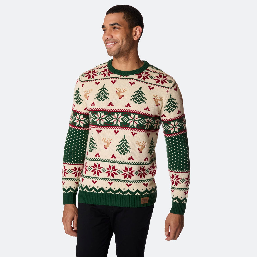 Men's Retro Christmas Tree Christmas Sweater