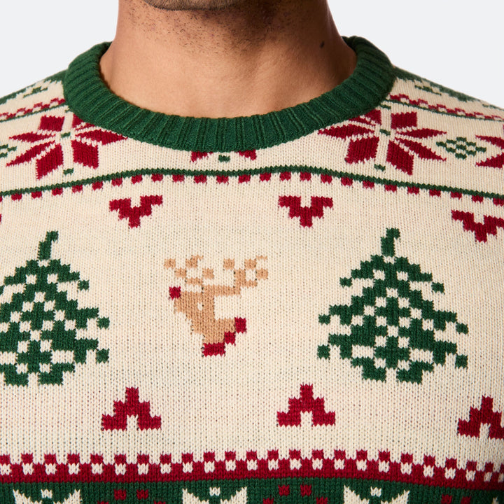 Men's Retro Christmas Tree Christmas Sweater