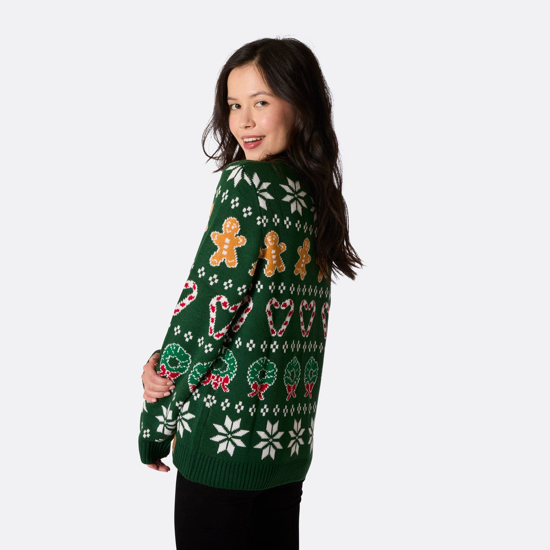 Women's Family Green Christmas Sweater