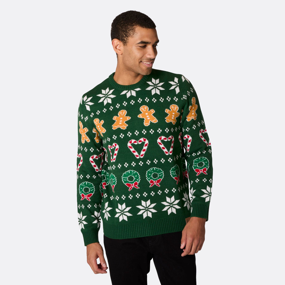 Men's Family Green Christmas Sweater